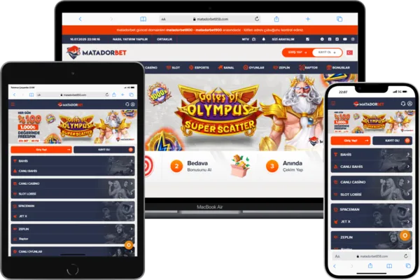 matadorbet mobil masaüstü table görünümü